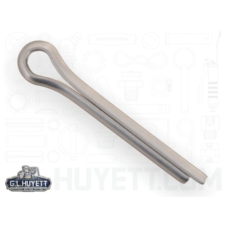 Huyett Cotter Pin, 300-304 Stainless Steel, 8 mm Dia x 50 mm Effective Length CPMS-080-050