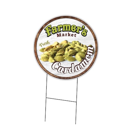 Signmission Farmers Market Cardamom Double Sided Corrugated Plastic Circle Yard Sign, C-16-CIR-DS-WS- Cardamom C-16-CIR-DS-WS- Cardamom