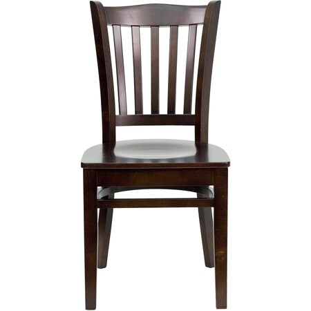 Flash Furniture Hercules Restaurant Chair, 17-1/2 in W 20-3/4" L 34-1/2" H, Fixed, Beech Wood Seat XU-DGW0008VRT-WAL-GG