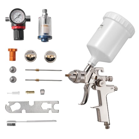 Vevor LVLP Air Spray Gun Gravity Feed Paint Sprayer Gun 3 Nozzles 1.3/1.4/1.7mm H827G-AB