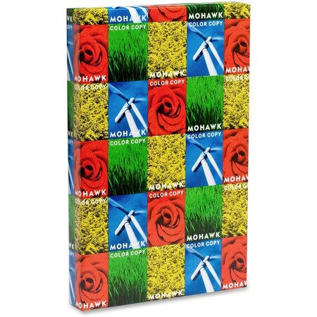 Mohawk Color Copy 98 Paper and Cover Stock, 98 Bright, 28 lb Bond Weight, 18 x 12, Bright White, PK500 12207