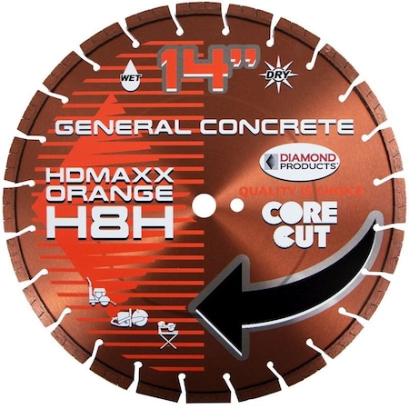 Diamond HDMAXX Heavy Duty Orange High Speed Blade 14" X .125 X UNIV 53741