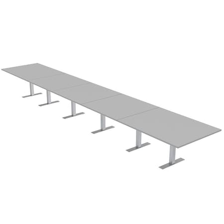 Skutchi Designs 22ft Rectangular Conference Table With Power | Harmony Series | 22 Person Meeting Room Table HAR-REC-48x264-T-U779-NA