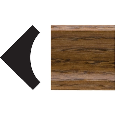 Royal 3/4''x3/4''x8 ' Highland Oak PVC Interior Inside Corner Molding 5073452