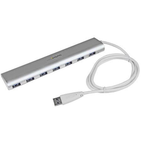 Dynamicfunction 7-Port Compact USB 3.0 Hub With Built-In Cable DY261746