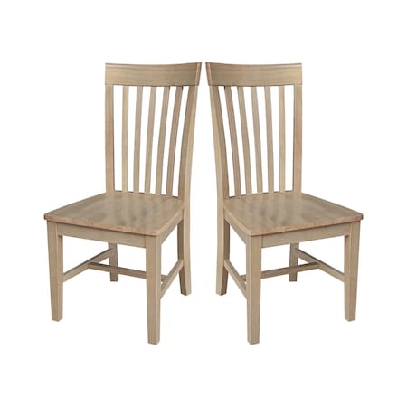 Whitewood Industries Set of Two Tall Mission Dining Chairs, Honey CI97-465P