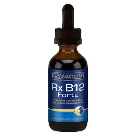 Rx Vitamins Rx B12 Forte Solution, A Palatable Source of Pure High Quality Cyanocobalmin, For Dogs & Cats, 2oz 8821