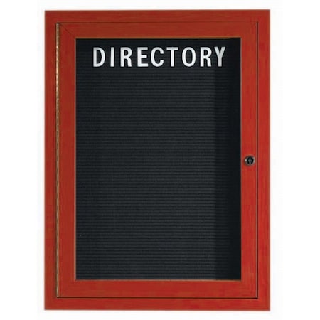 Aarco Outdoor Enclosed Directory w/ Al Wood Look Finish, Cherry Wood Look, 36''Hx24''W OADCW3624R
