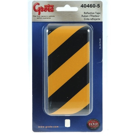 Grote Reflective Tape-Black/Yel-Retail Pack, 40460-5 40460-5