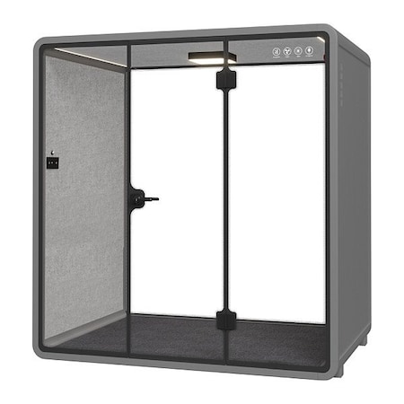 Flexispot Office Pod, Aluminum, Gray, 60 1/2 in W P4FG-KIT