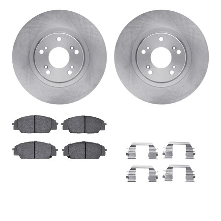 Dynamic Friction Co DFC Brake Rotor with 5000 Brake Pads and Hardware Kit 6512-59376