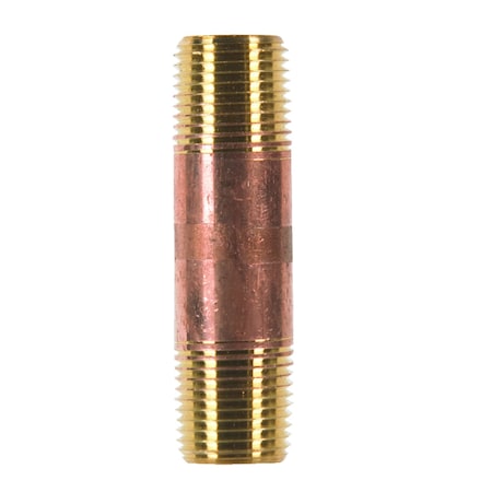 Jmf Company 1/2 in. MPT X 1/2 in. D MPT Brass Nipple 3 in. L 38300-0830