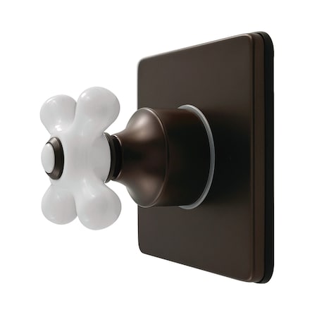 Kingston Brass Single-Handle Six-Way Diverter Valve with Square Trim Kit, Oil Rubbed Bronze KS4045PX