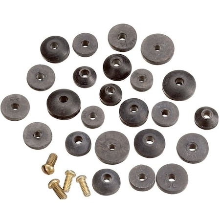 Plumb Pak Faucet Washer Assortment, Rubber, For: Sink and Faucets PP20521