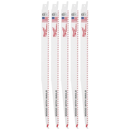 Milwaukee Tool 12" 5 TPI SAWZALL Blades (5 Pk) 48-00-5037