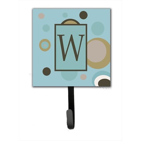 Carolines Treasures Letter W Initial Monogram - Blue Dots Leash Holder Or Key Hook CJ1013-WSH4