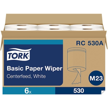 Tork Tork Centerfeed Hand Towel White M23, One-at-a-time Dispensing, 6 x 530 Towels, RC530, PK6 RC530