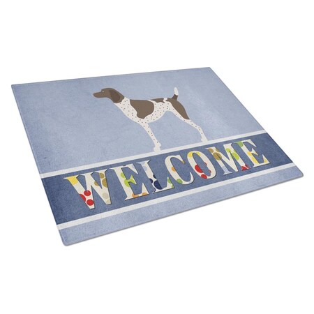 Carolines Treasures German Shorthaired Pointer Welcome Glass Cutting Board - Large BB8283LCB