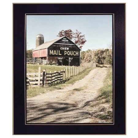 Homeroots Mail Pouch Barn 2 Black Framed Print Wall Art 404987
