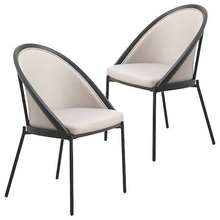 Leisuremod Urbane Collection Modern Dining Chair in Light Grey, 2PK UC21LGR2