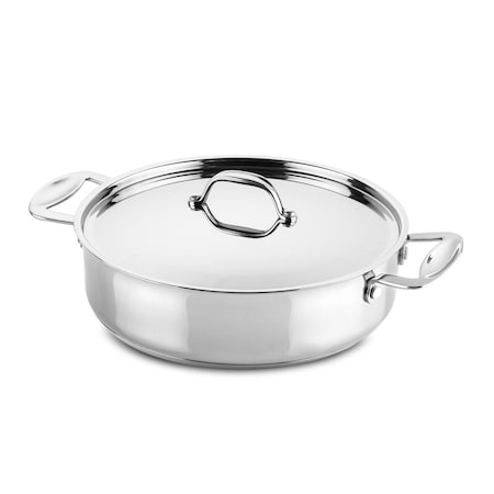Mepra Glamour Diamond Non-stick Frying Pan w/2 Handles and Lid 10.24" - 1 Piece - Stainless Steel 30213126