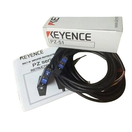 Keyence Photoelectric Through-Beam Sensor, Square Transmissive Cable Type PZ-51