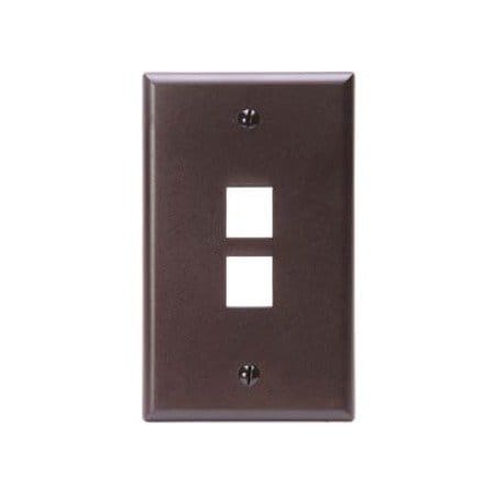 Leviton 2-Port Wallplate Unloaded, 1-Gang Use W/Snap-In Modules, Quickport BN 41080-2BP