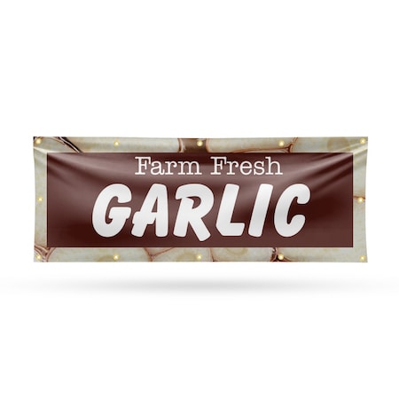 Signmission Farm Fresh Garlic, 48 Inch x 120 Inch, Vinyl Banner B-120-30592