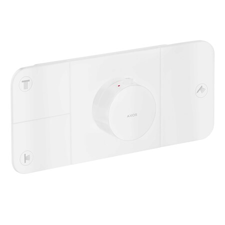 Axor One Thermostatic Module Trim for 3 Functions in Matte White 45713701