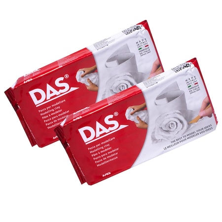 Das Modeling Clay Air Hardening, White, 2.2lb, 2PK F387500