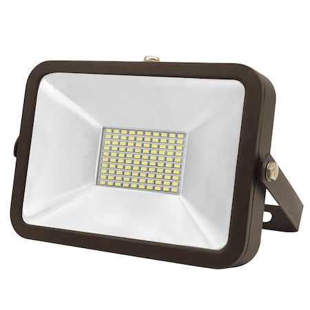 Factory 2U Lighting LED Flood Light 50w, 4500lm, 5000K, Bracket Mount, 100-277V AC, Bronze 803811
