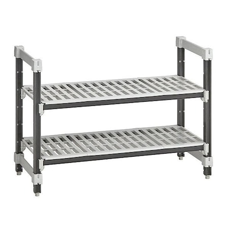 Cambro Shelving Unit, 36 in L, Speckled Gray EXU183630V2480