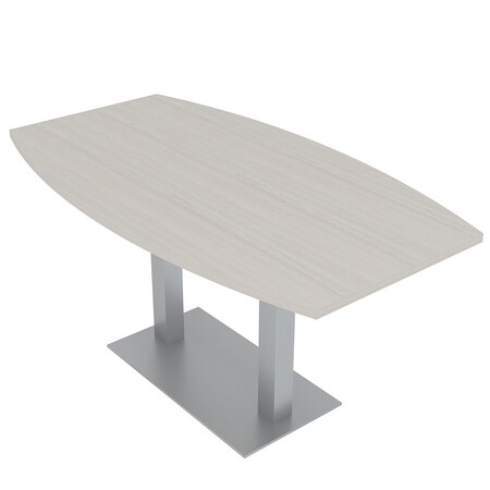 Skutchi Designs Boat Conference Table With Power, 36 in W, 72 in L, Ivory HAR-BOT-36x72-DOU-K458-NA