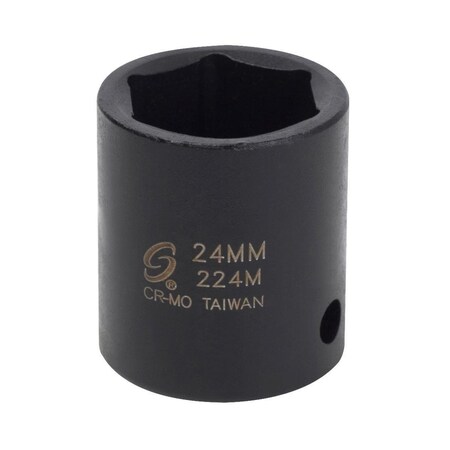 Sunex 1/2 in Drive 24Mm Impact Socket 224M