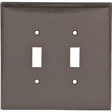 Eaton Wiring Devices Wallplate, 5-1/4 in L, 5.31 in W, 2 -Gang, Thermoset, Brown 2149B-BOX