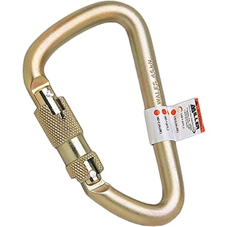Miller Double-Action Twist-Lock Carabiner, Steel, 1-in Gate Opening 17D-1/