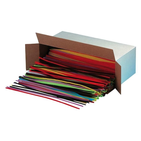Charles Leonard Chenille 12in Stems, Assorted Colors, PK1000 65490