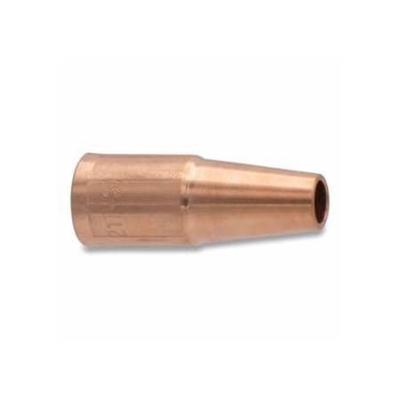Best Welds MIG Gun Nozzle, 3/8 in Bore, 1/8 in Recess, Tweco Style 21, Tapered, Self-Insulated, Copper, 2PK 900-21T-37