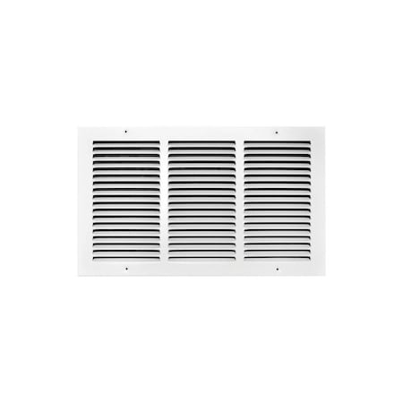Tru Aire Return Air Grille 10" H X 18" W 1-Way Powder Coat White Steel Powder Coat C17018X10