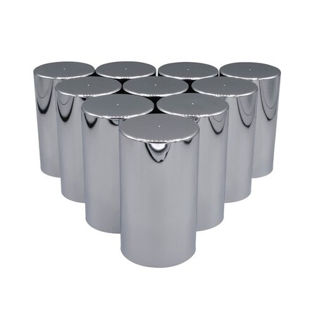 Mytee Products 10Pcs Lug Nut Covers 33mm Threaded Chrome ABS Plastic Lug Replaces # TNUT-F2L LNC-CHROME-ABS-90x33