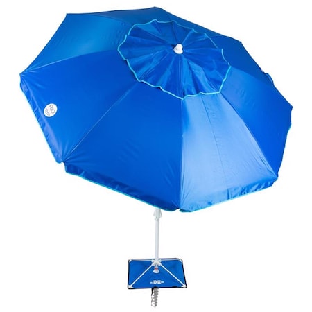 Rio 84 in. Tiltable Blue Beach Umbrella UB77SAX-46PDQ6