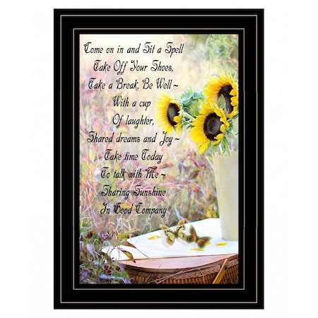 Homeroots Sharing Sunshine 1 Black Framed Print Wall Art 407466