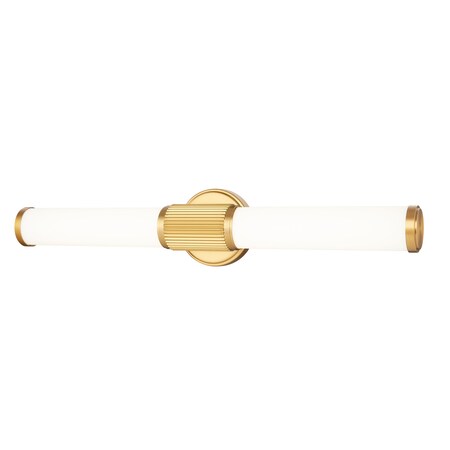 Z-Lite Solange 1 Light Vanity, Modern Gold/Opal White, 25.5 In W x 4.75 In H 1021-25W-MGLD-LED