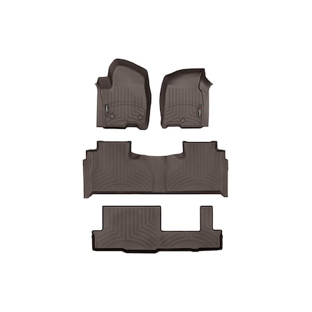 Weathertech Cocoa, Front, rear, and rear Floorliners 471632-1-2-4