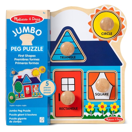 Melissa & Doug First Shapes Jumbo Knob Wooden Puzzle 50211