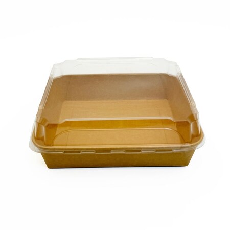 Verterra 9x9 KRAFT TRAY PET W/ LID, 200PK VT-PBL-9x9