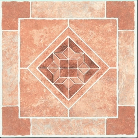 Prosource Vinyl Floor Tile, 12 in L Tile, 12 in W Tile, Square Edge, Diamond Stone, 45PK CL2071