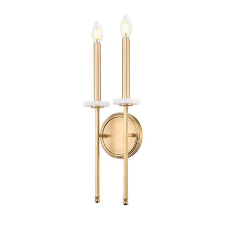 Z-Lite Gaultier Modern Gold 2 Light Wall Sconce 6100-2S-MGLD