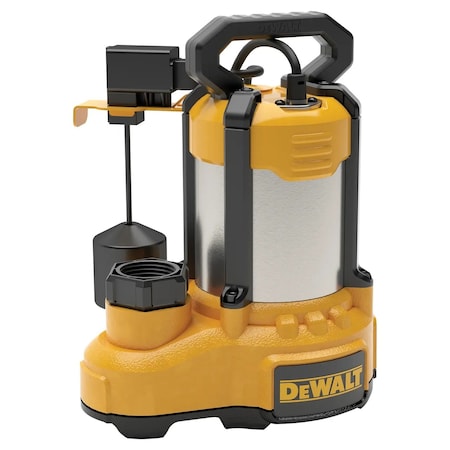 Dewalt 1/2 HP 6100 gph Stainless Steel Vertical Float Switch AC Submersible Sump Pump DXWP62583