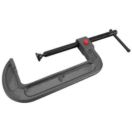 Performance Tool 6 in. Quick Release C-Clamp, Malleable Iron, Chrome Screw W286
